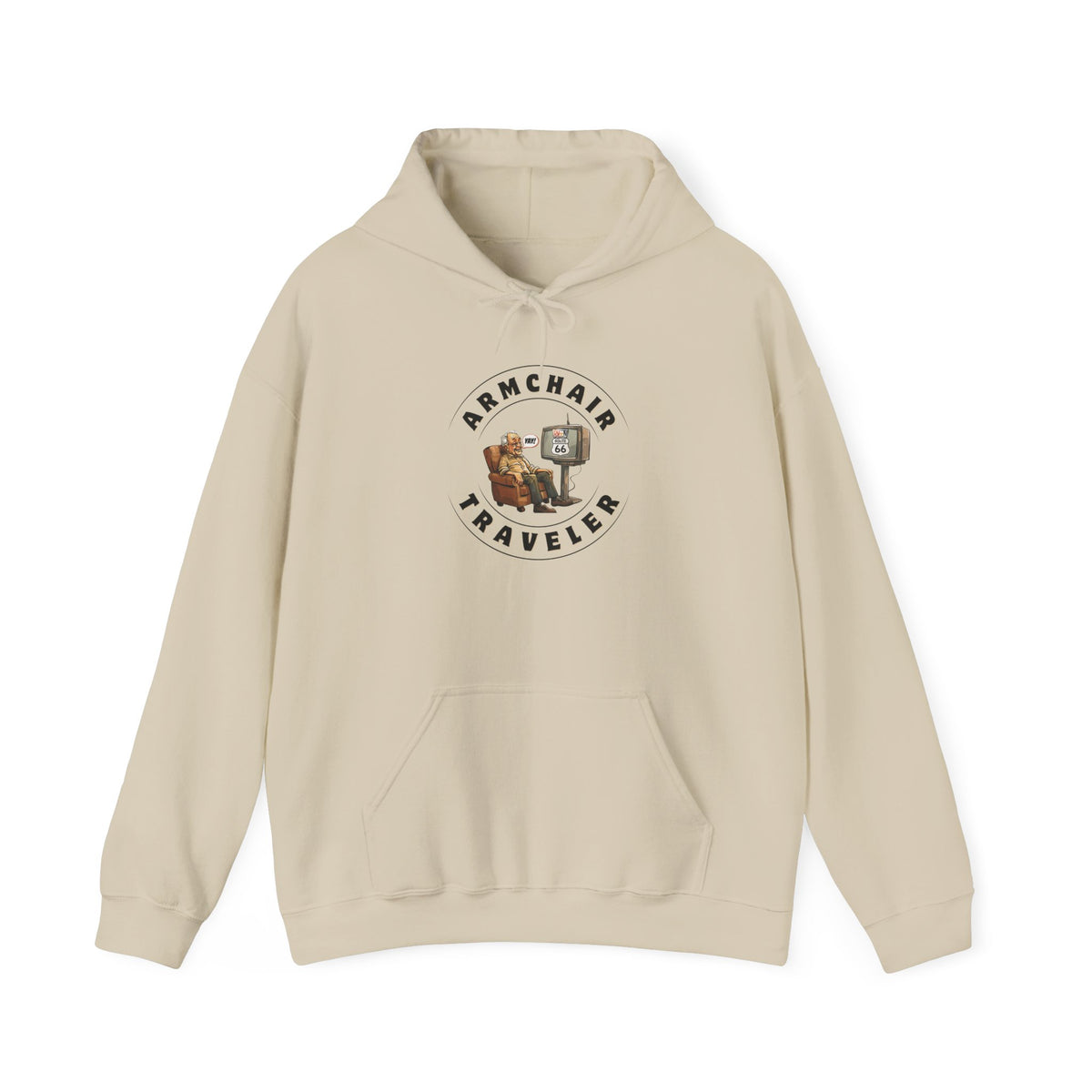 Armchair Traveler Grandpa - Hooded Sweatshirt (new design