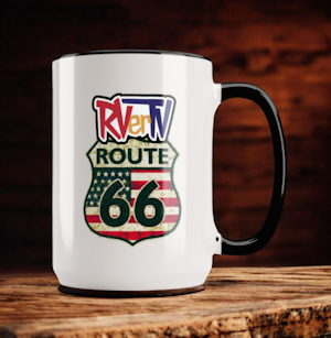 Route 66 Flag - Coffee Mug