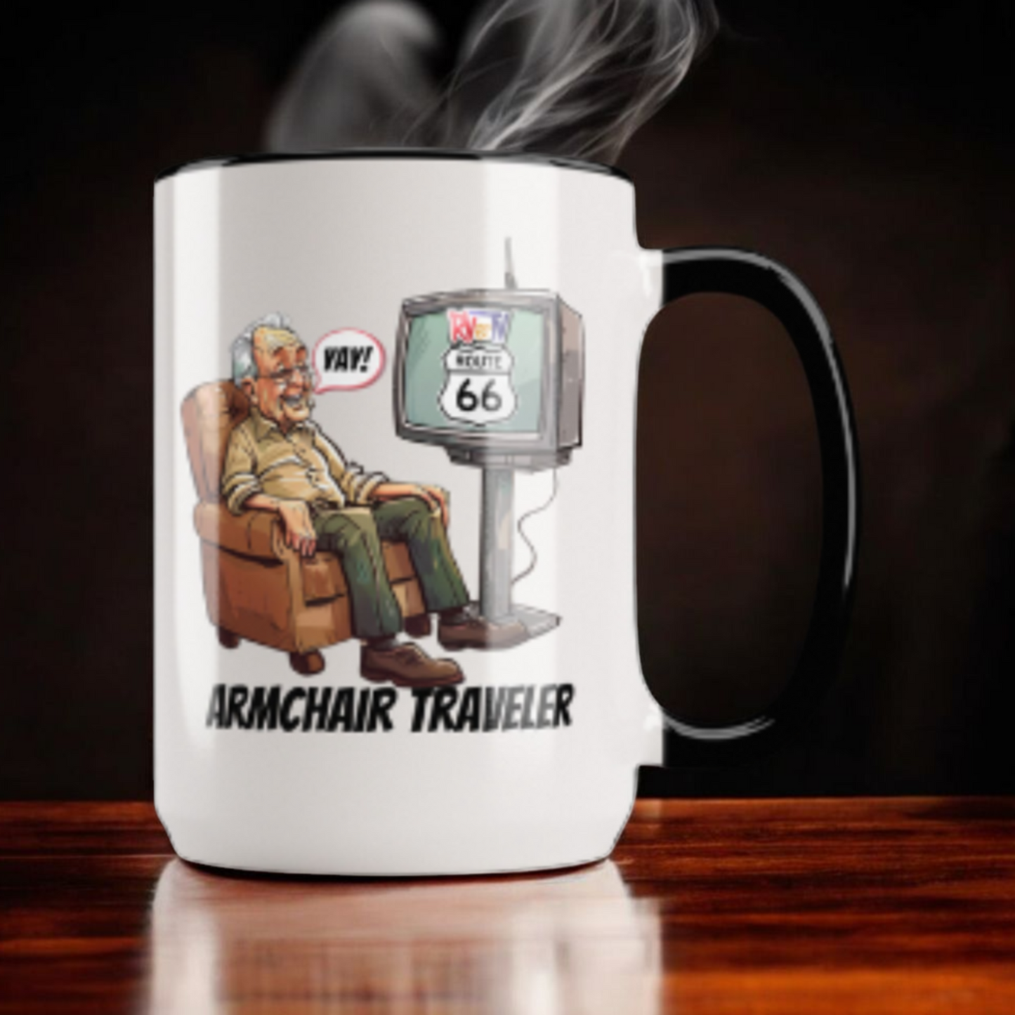 Armchair Traveler Grandpa - Coffee Mug