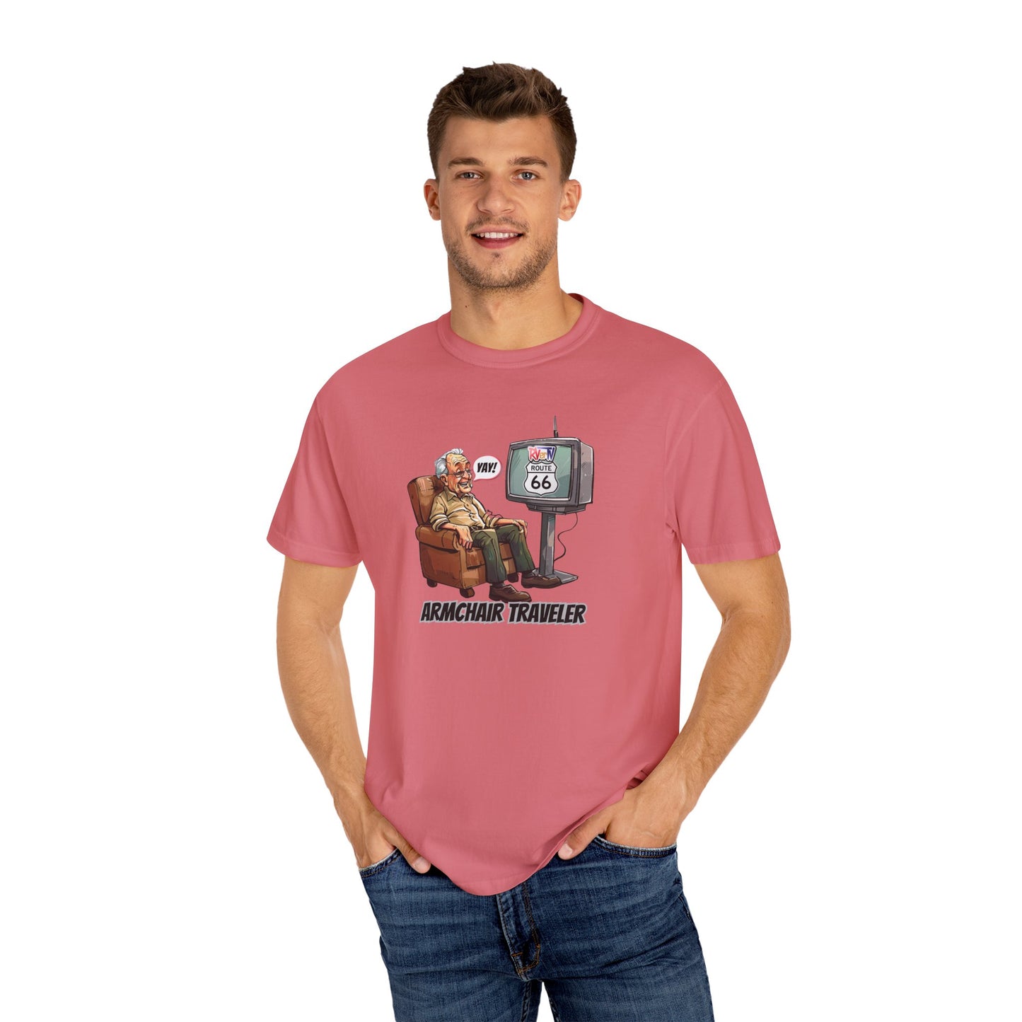 Armchair Traveler Grandpa - T-shirt