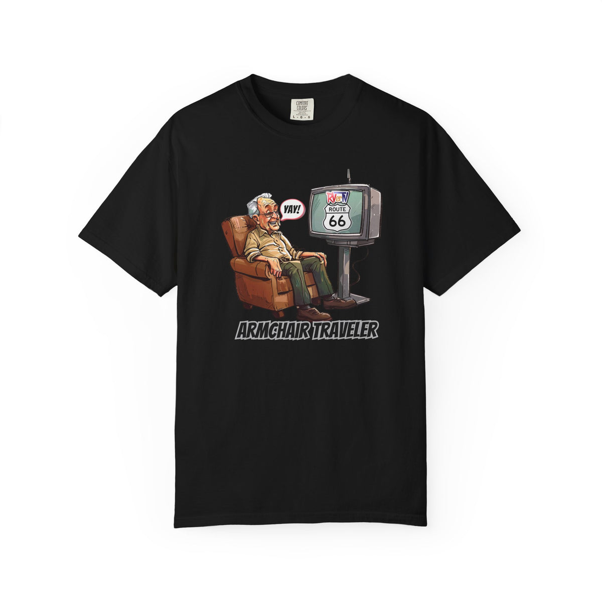 Armchair Traveler Grandpa- T-shirt (original design)