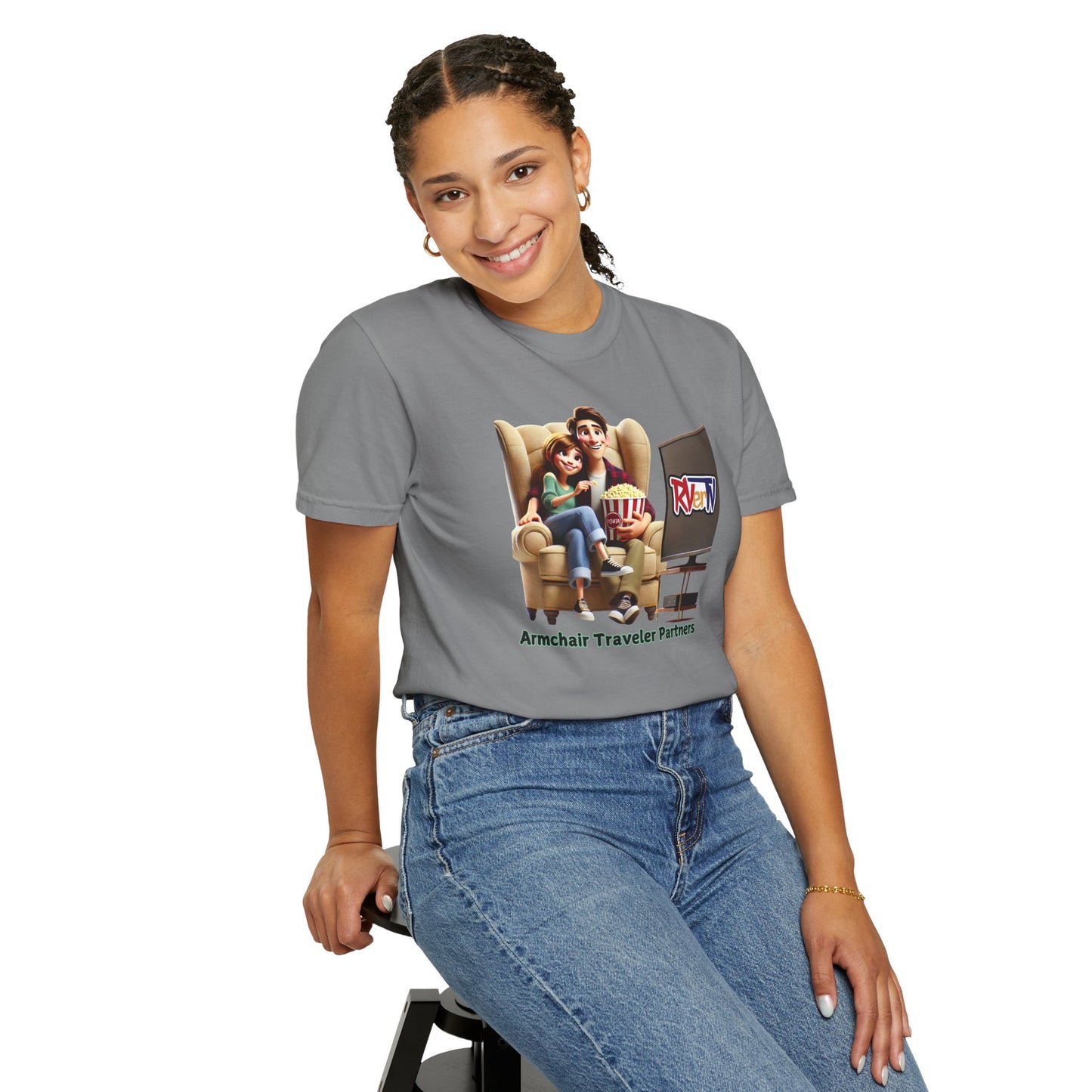 Armchair Traveler Partners -T-shirt (original design)