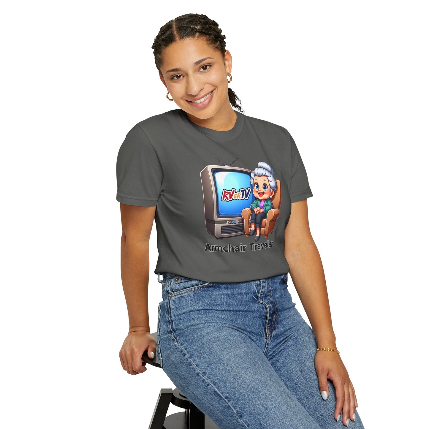 Armchair Traveler Grannie - T-shirt  (original design)