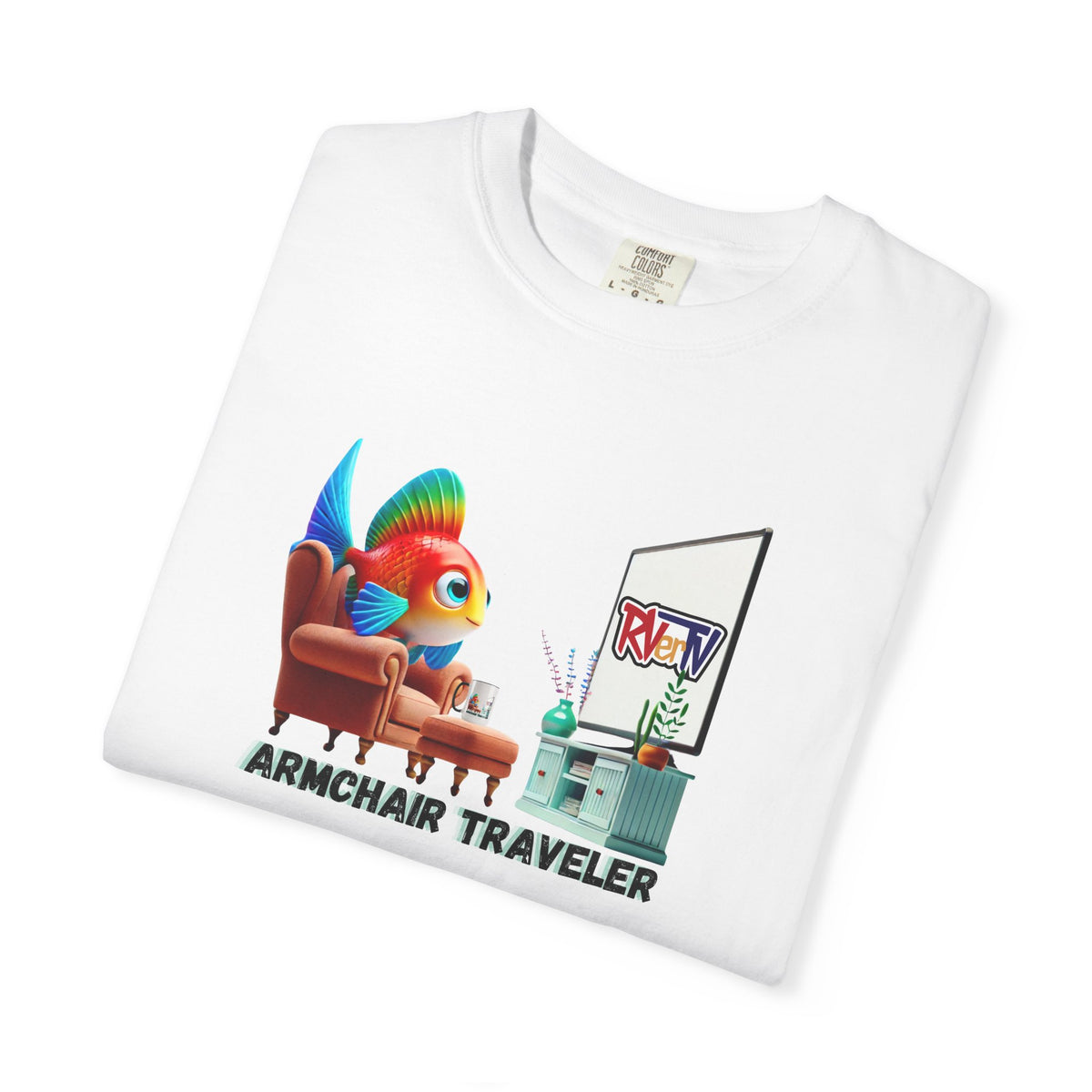 Armchair Traveler Fish - T-shirt (original design)
