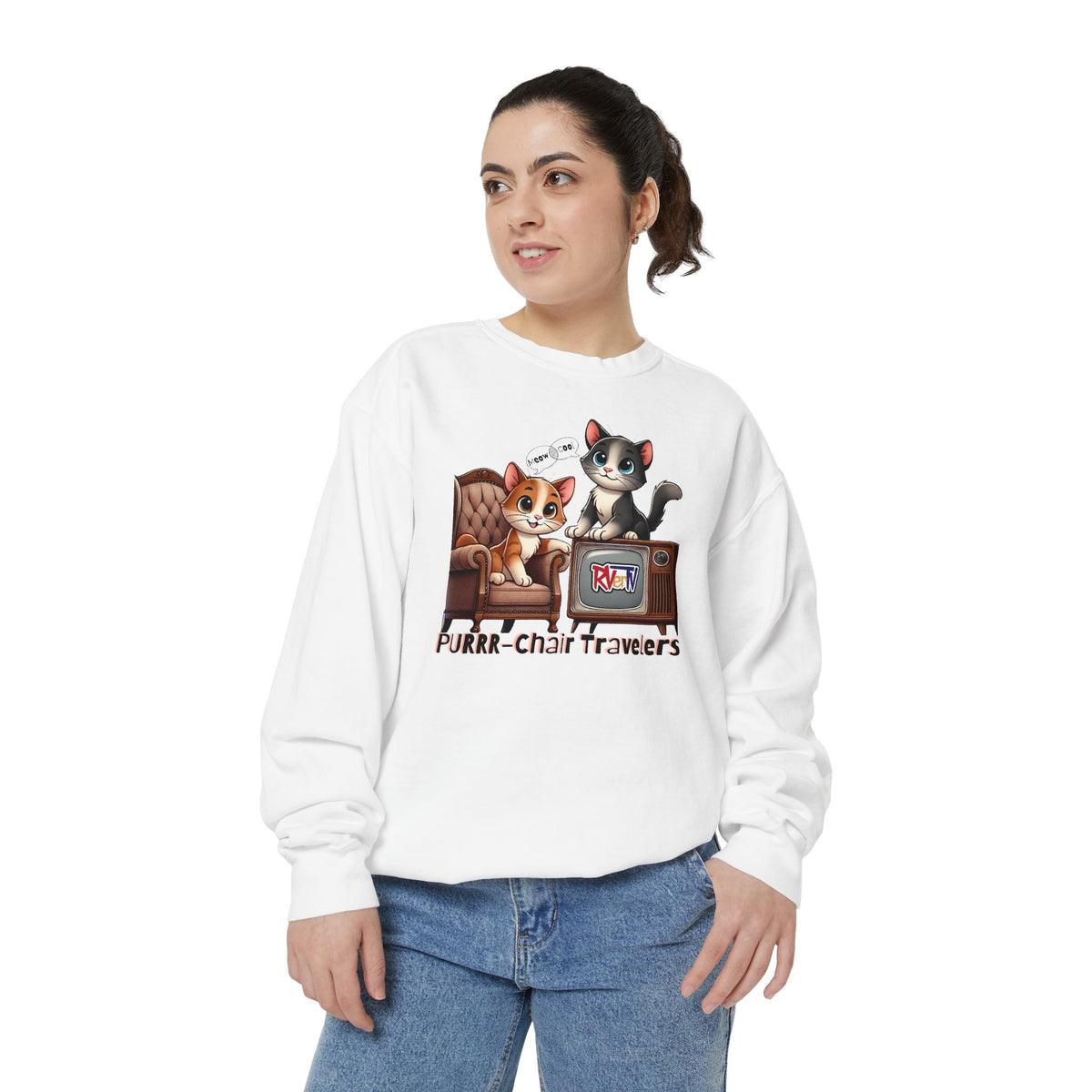 Purrr-chair Travelers Sweatshirt (original design)
