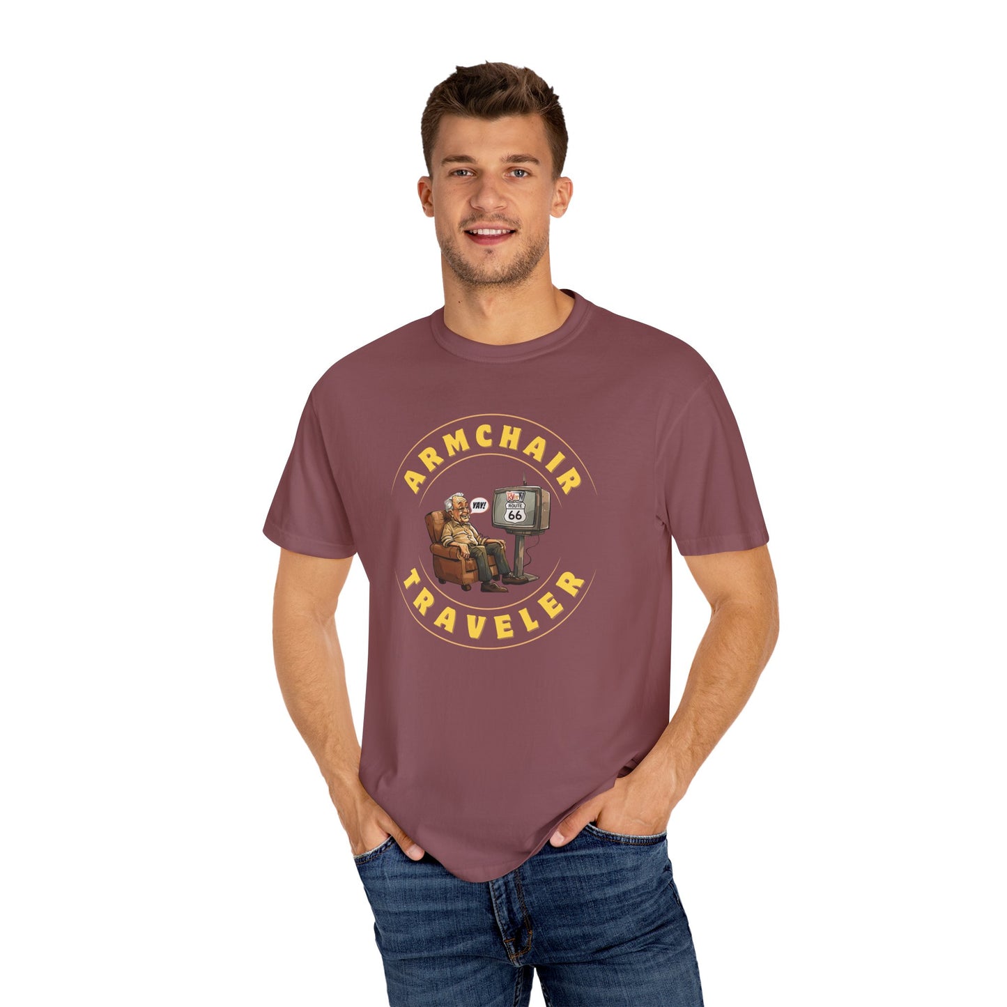 Armchair Traveler Grandpa - T-shirt (new design)
