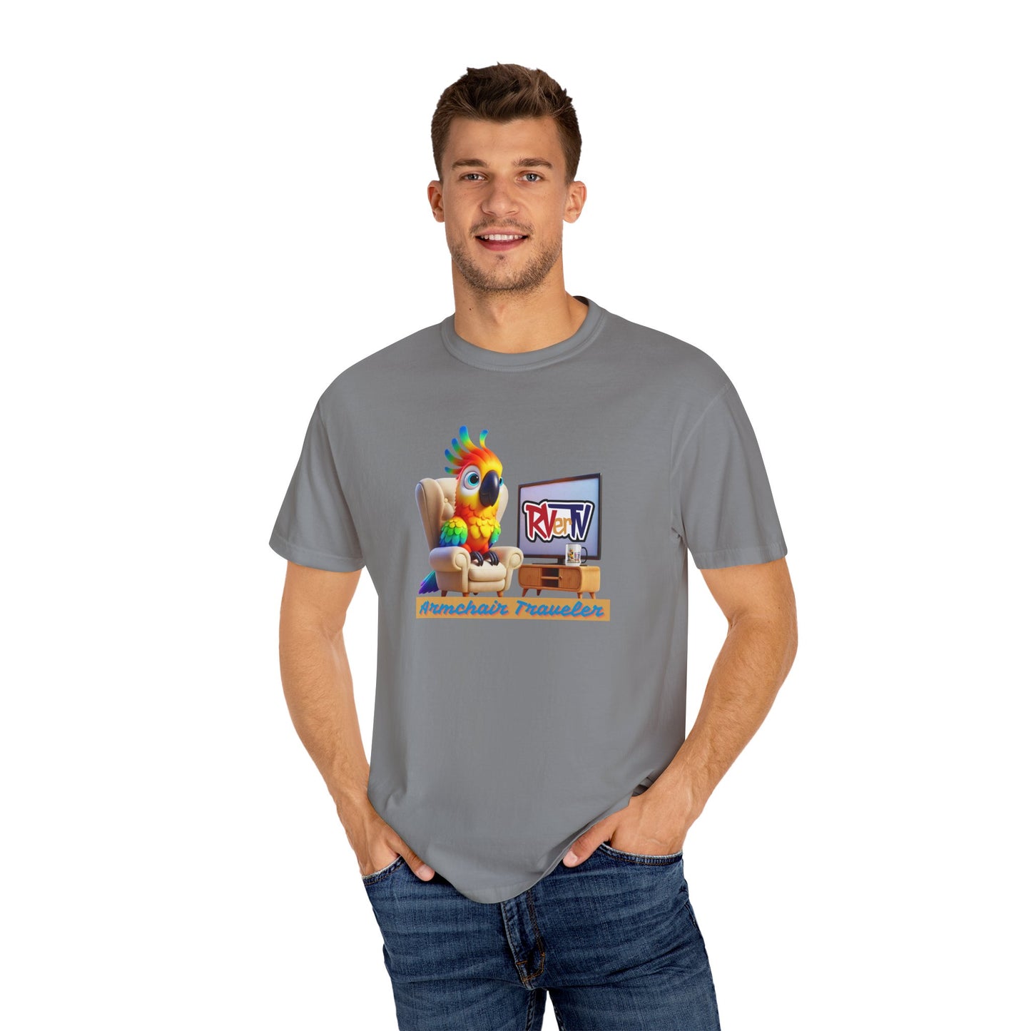 Armchair Traveler Bird - T-shirt (original design)