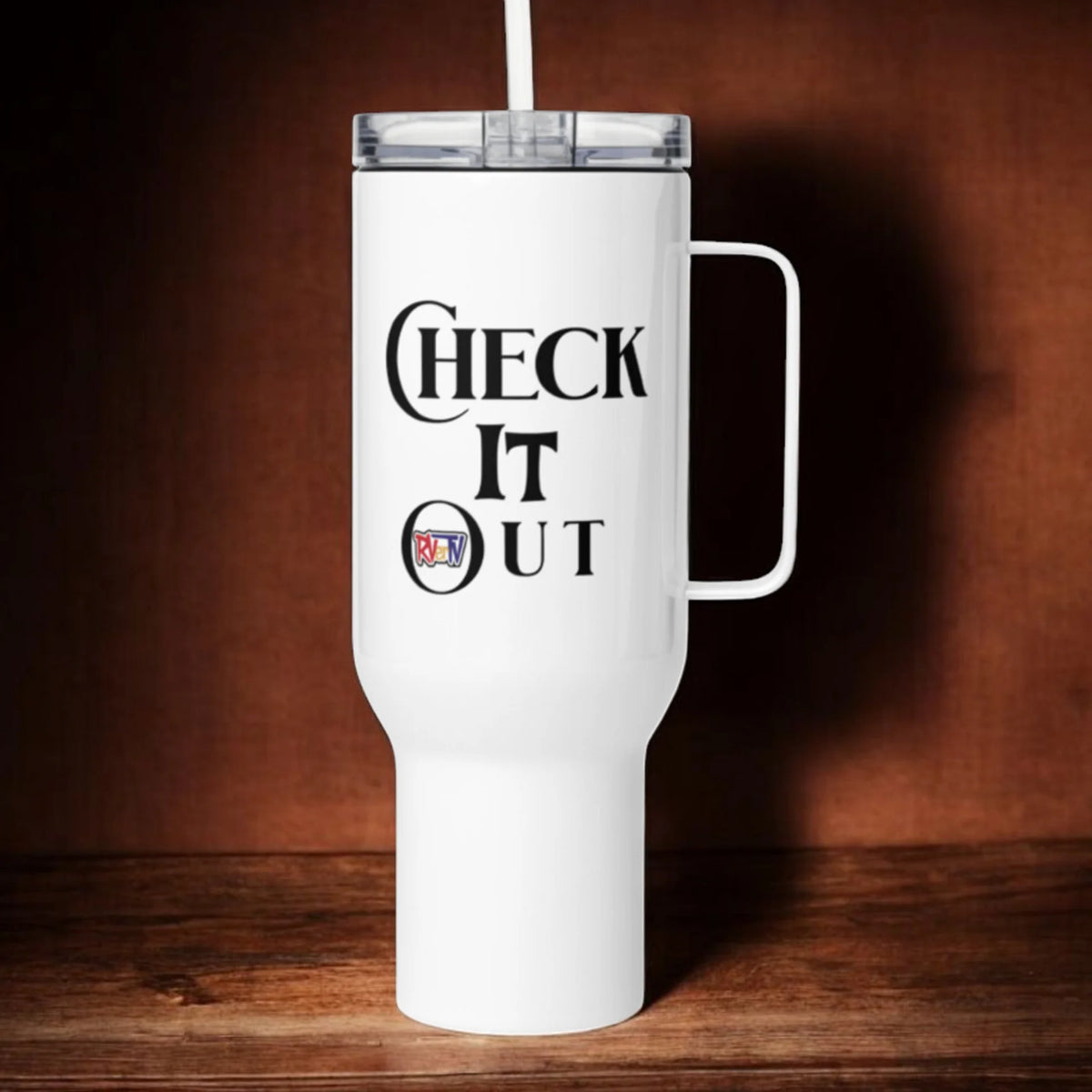 Check It Out - Travel Mug with Handle