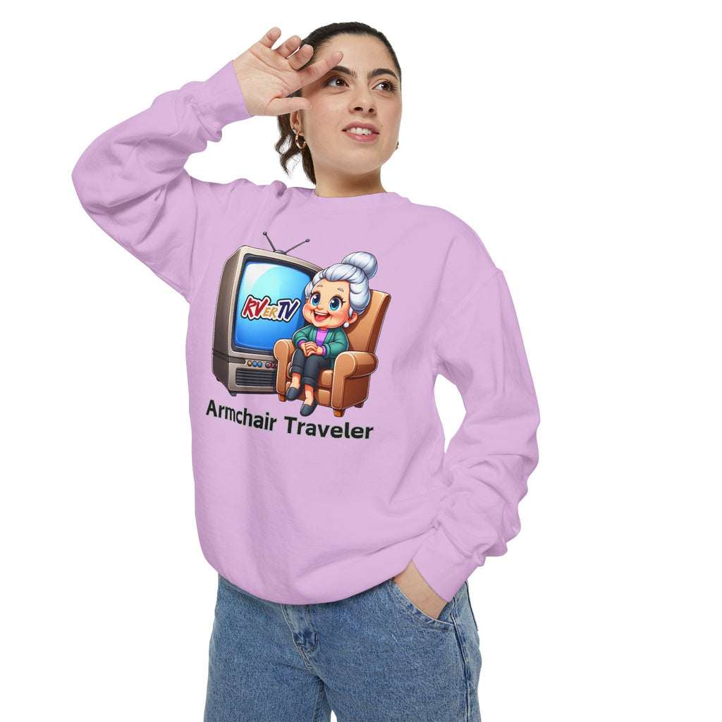 Armchair Traveler Grannie Sweatshirt (original design)
