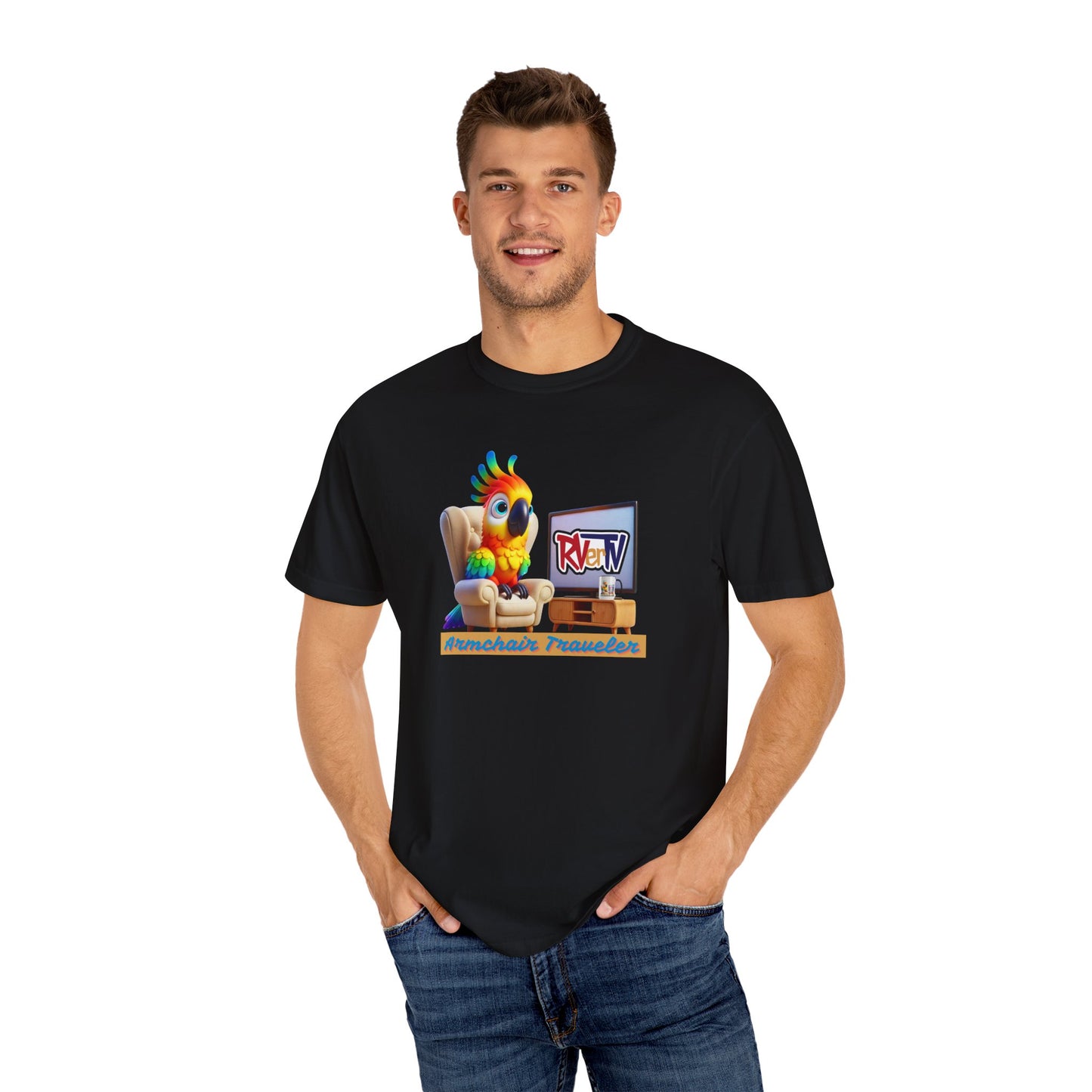 Armchair Traveler Bird - T-shirt (original design)