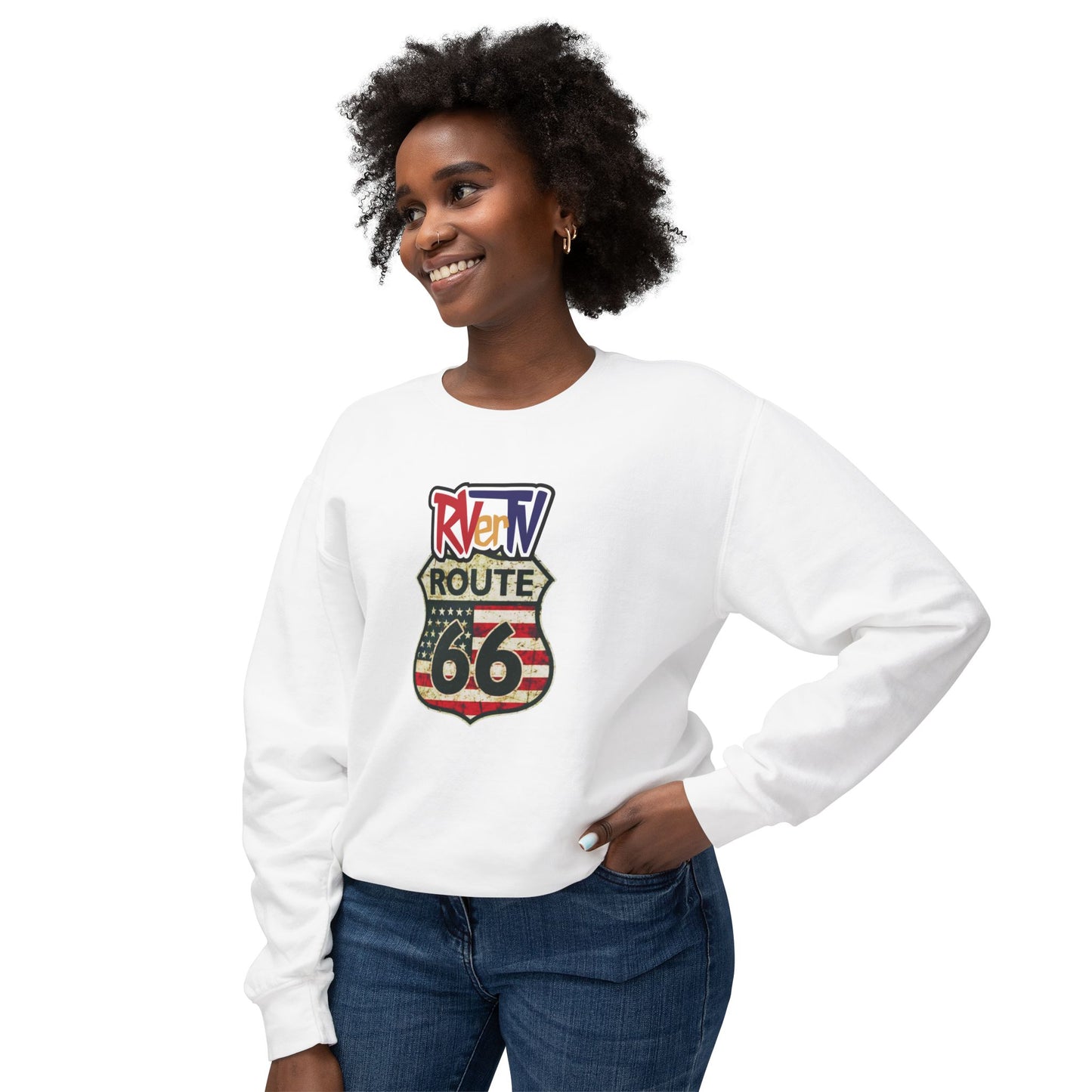 Route 66 Flag  - Sweatshirt