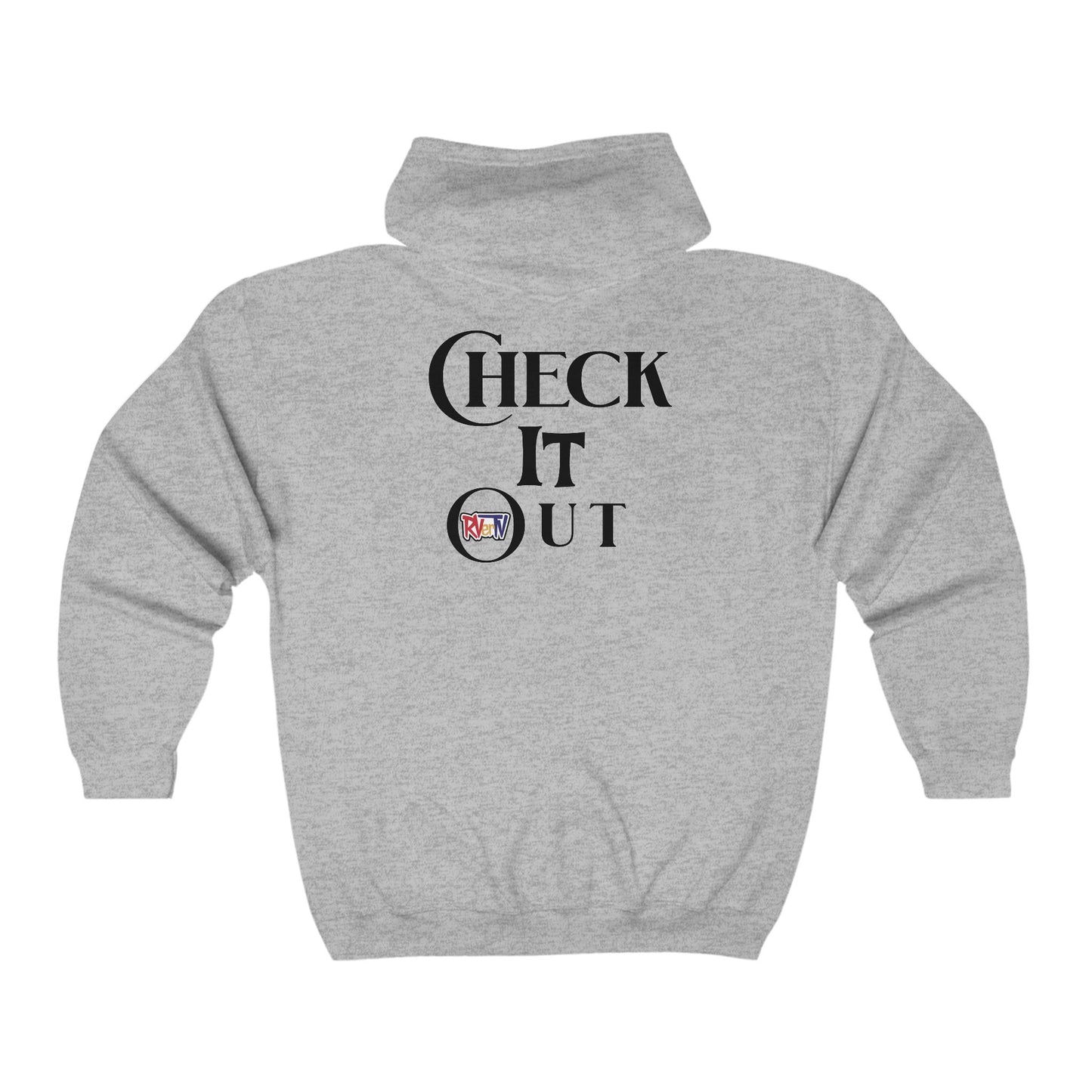 Check It Out (on back) - Full Zip Hooded Sweatshirt