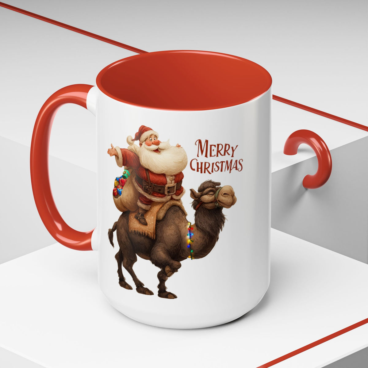 RVerTV Christmas Santa on Camel, Coffee Mug