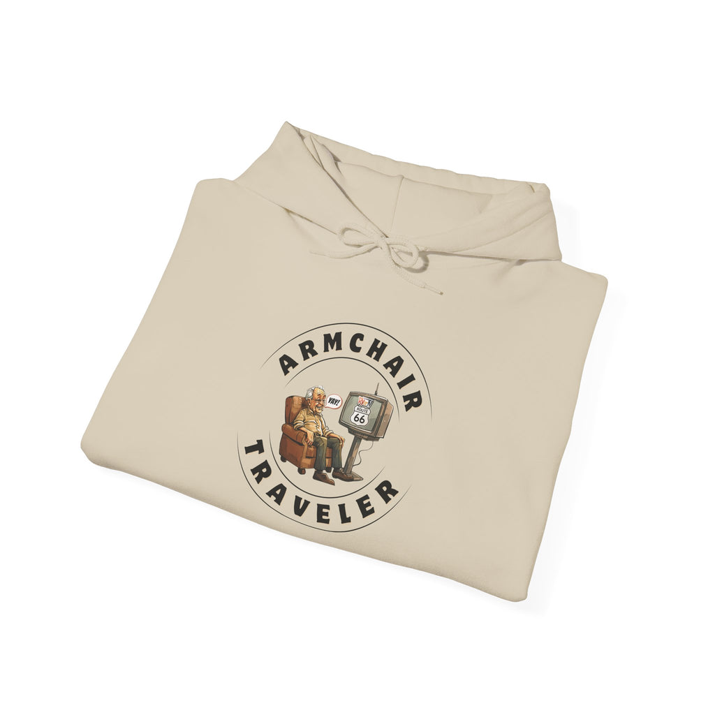Armchair Traveler Grandpa - Hooded Sweatshirt (new design