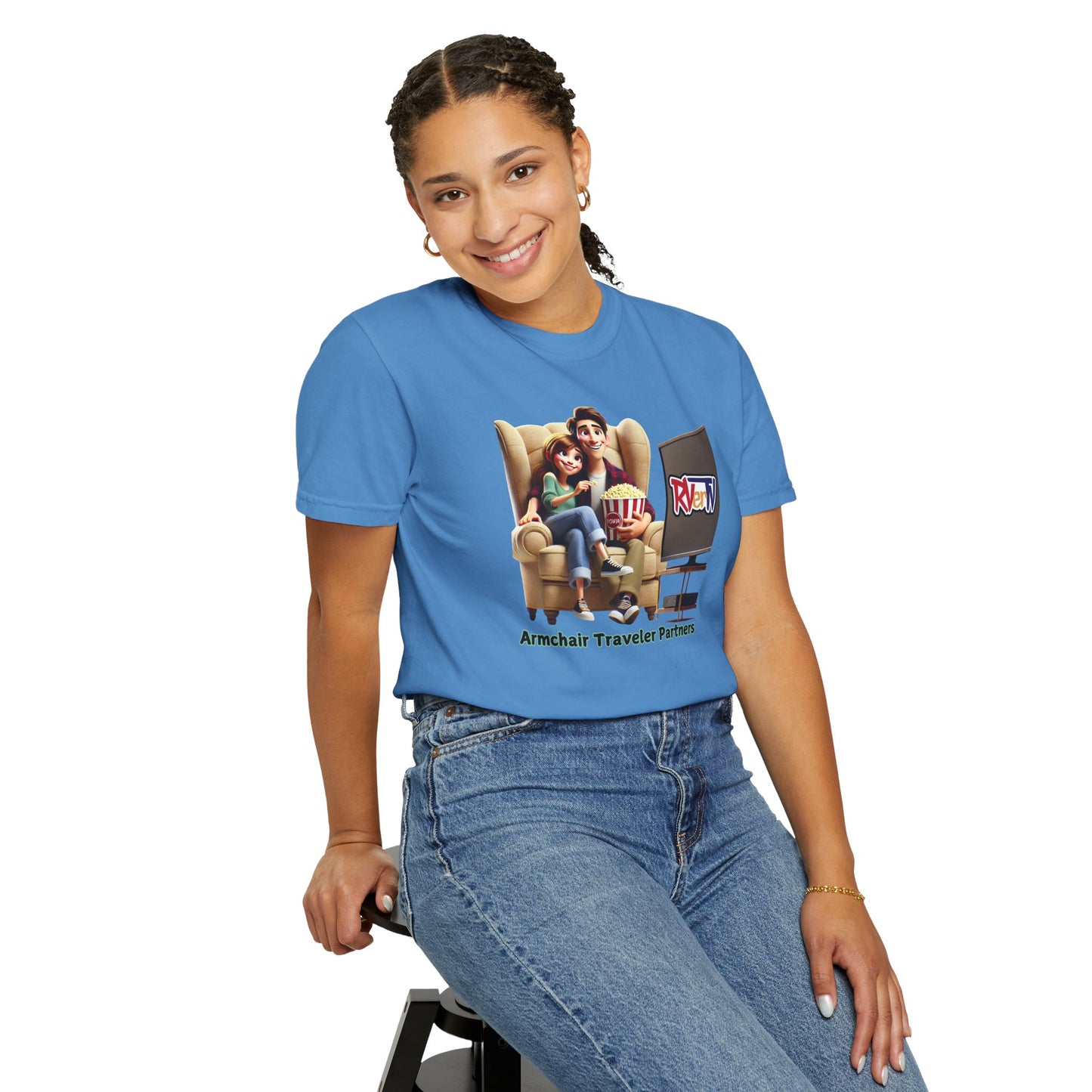 Armchair Traveler Partners -T-shirt (original design)