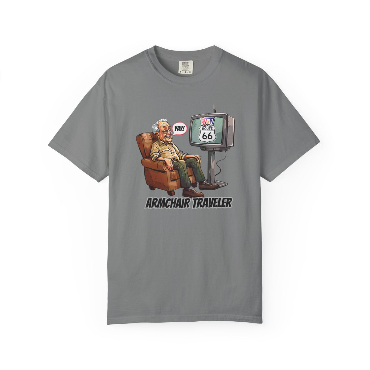 Armchair Traveler Grandpa- T-shirt (original design)