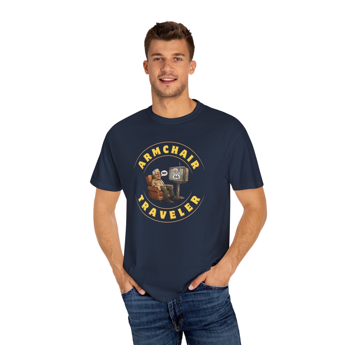 Armchair Traveler Grandpa - T-shirt (new design)