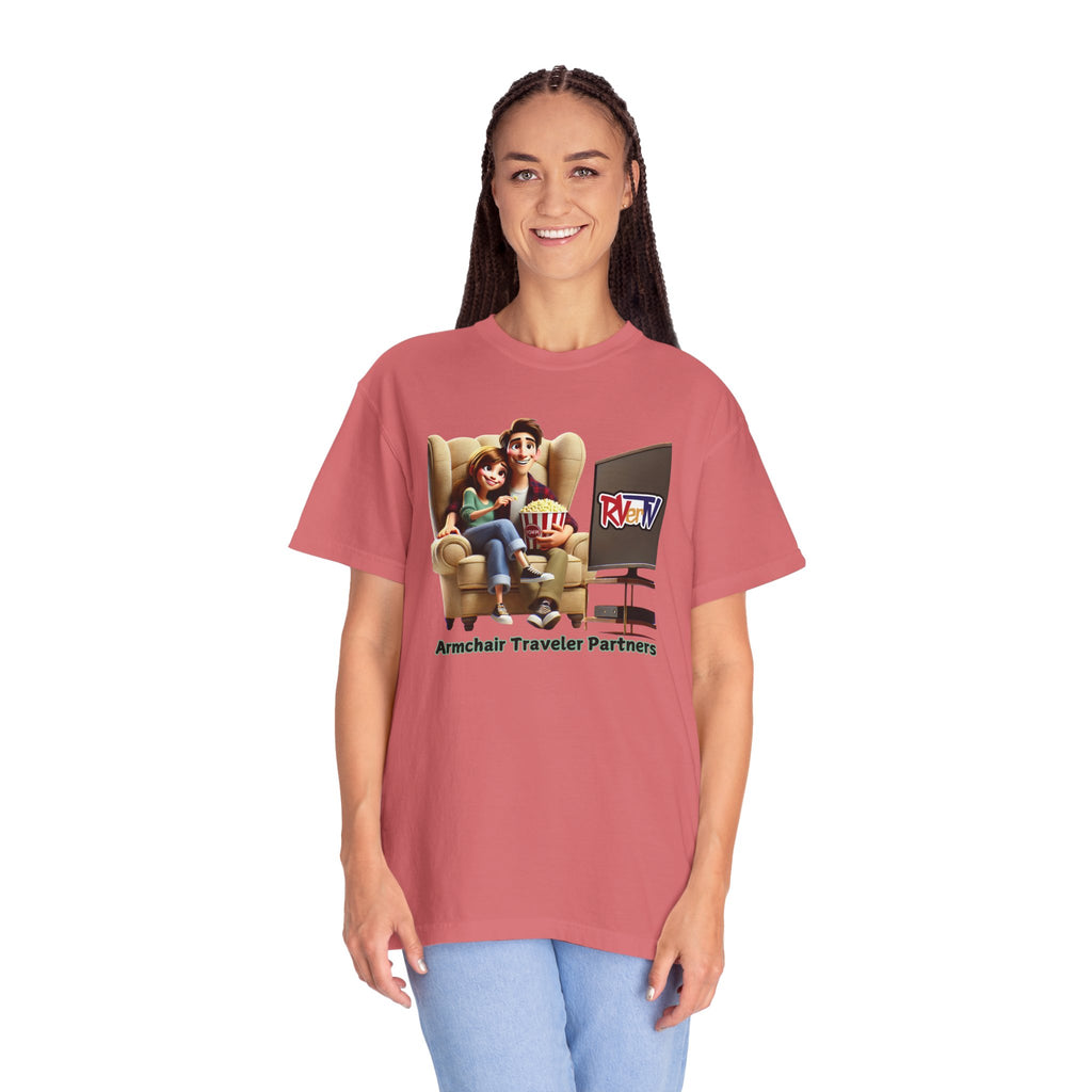Armchair Traveler Partners -T-shirt (original design)