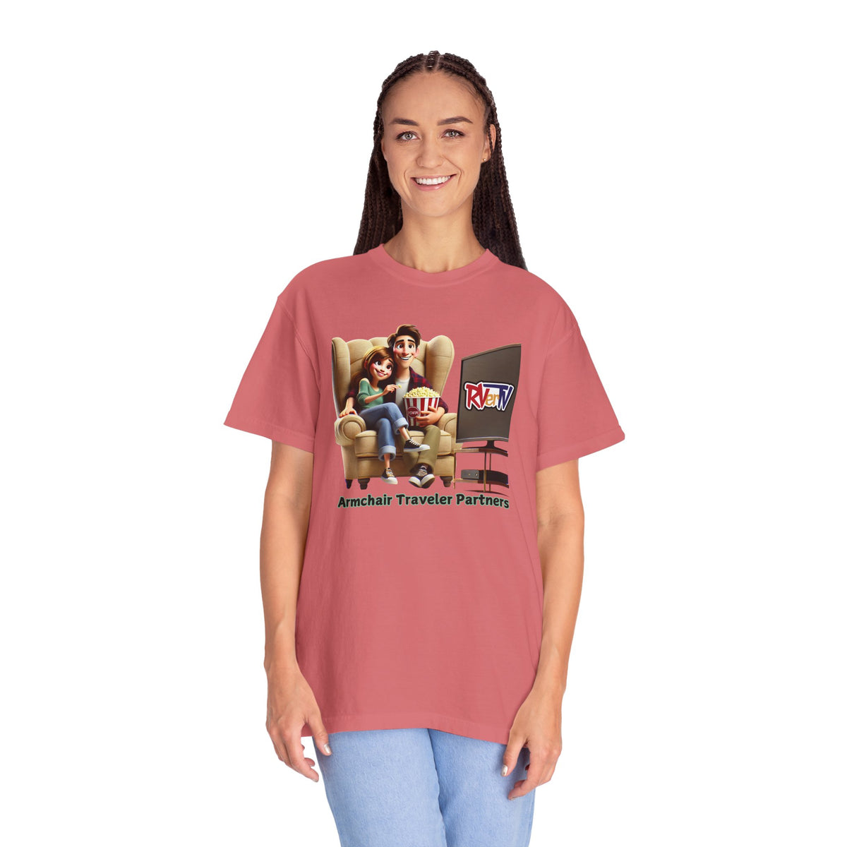 Armchair Traveler Partners -T-shirt (original design)