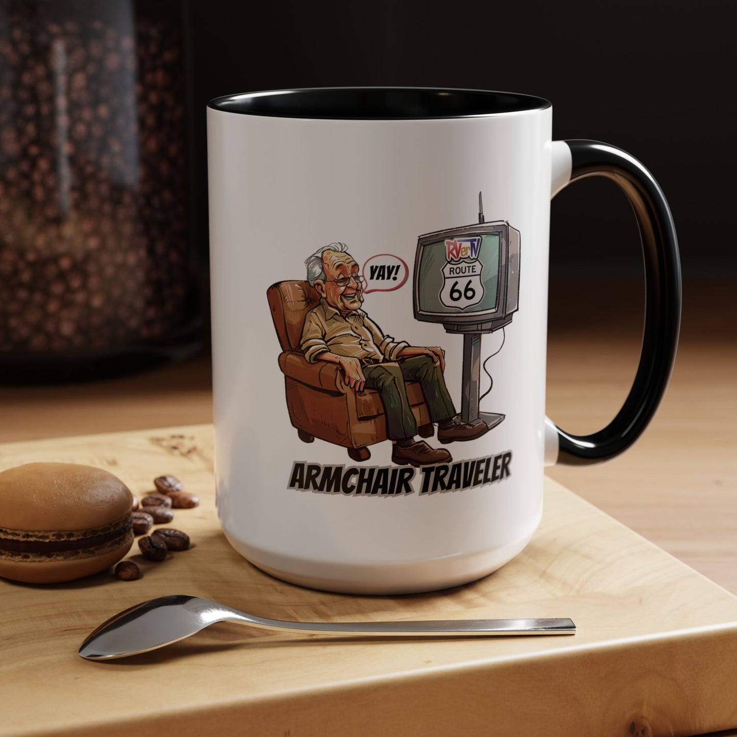 Armchair Traveler Grandpa - Coffee Mug