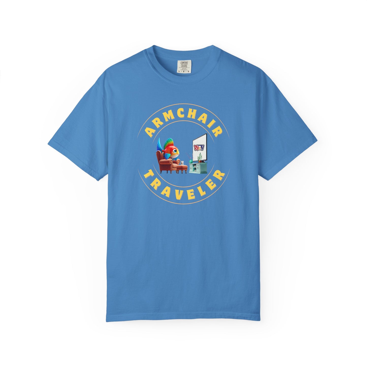 Armchair Traveler Fish - T-shirt (new design)