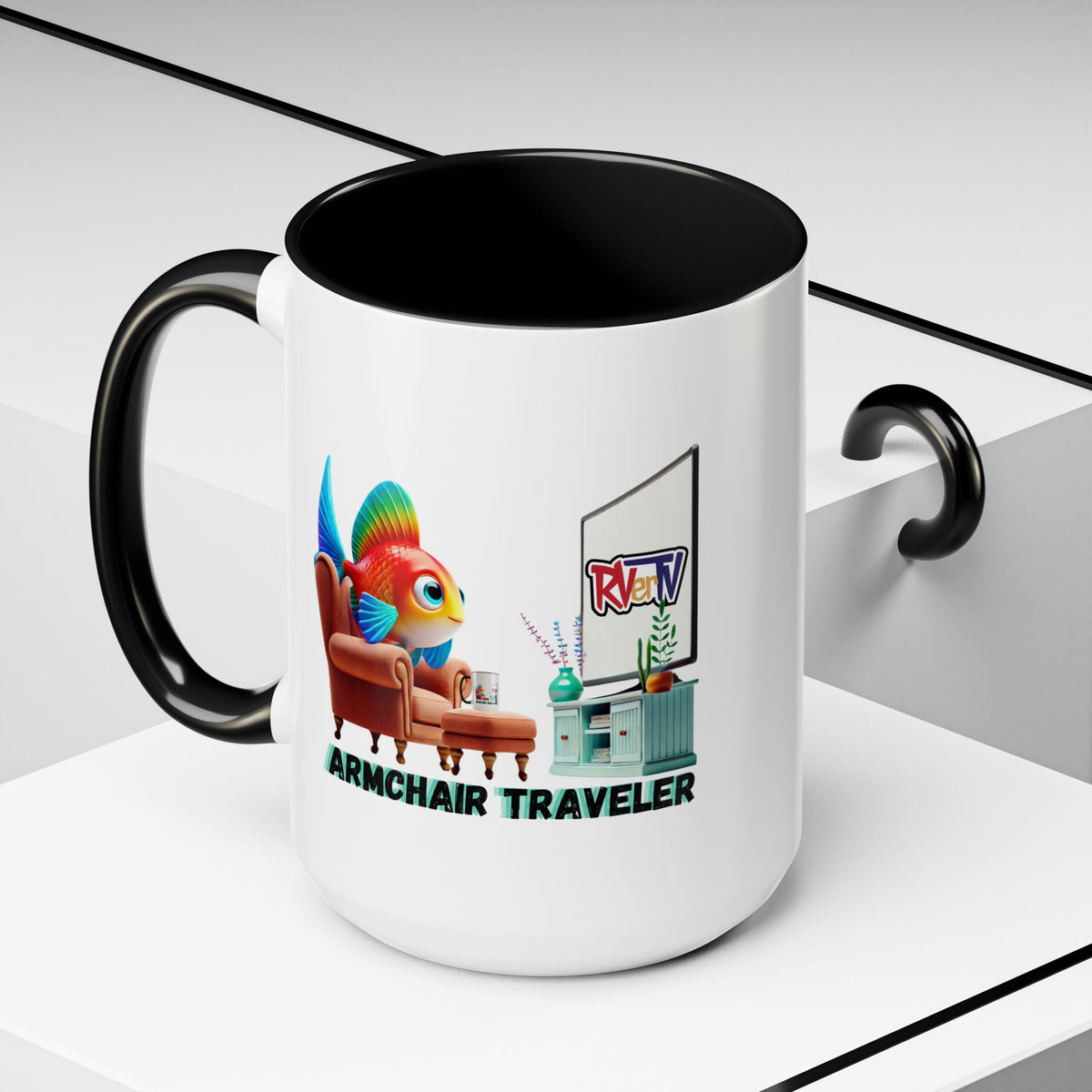 Armchair Traveler Fish - Coffee Mug