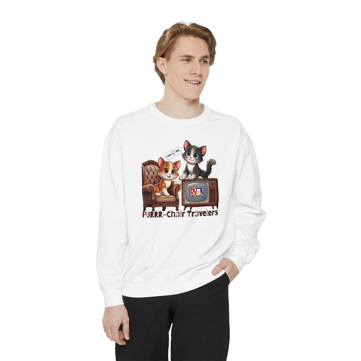 Purrr-chair Travelers Sweatshirt (original design)