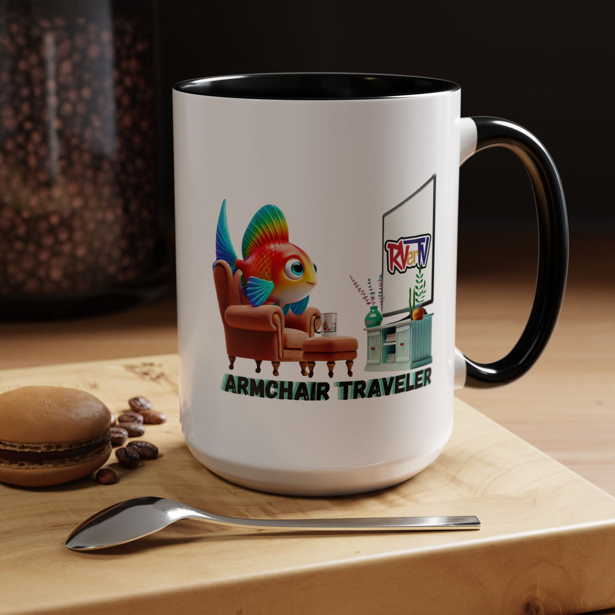 Armchair Traveler Fish - Coffee Mug