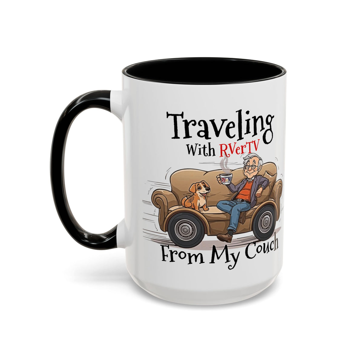 Traveling With RVerTV From My Couch - Coffee Mug