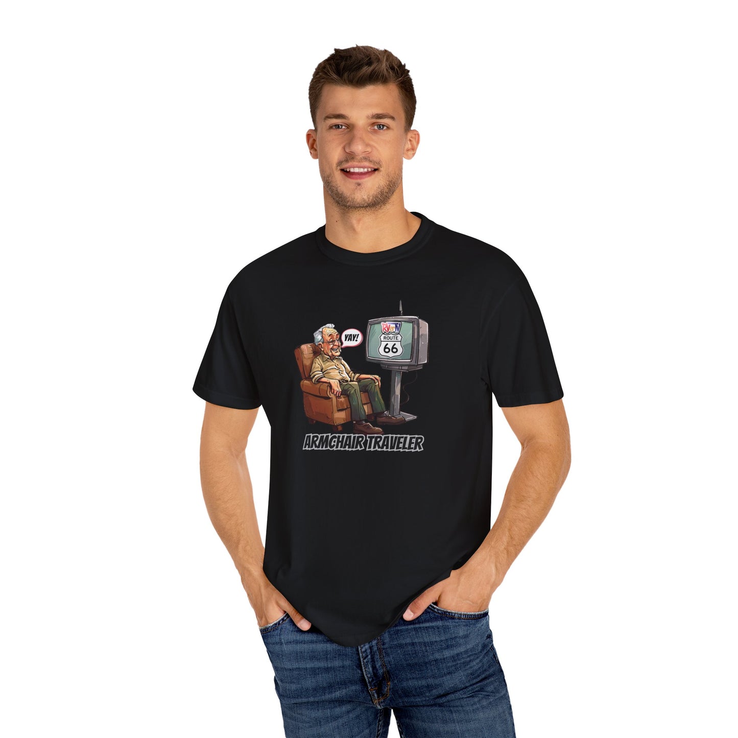 Armchair Traveler Grandpa - T-shirt