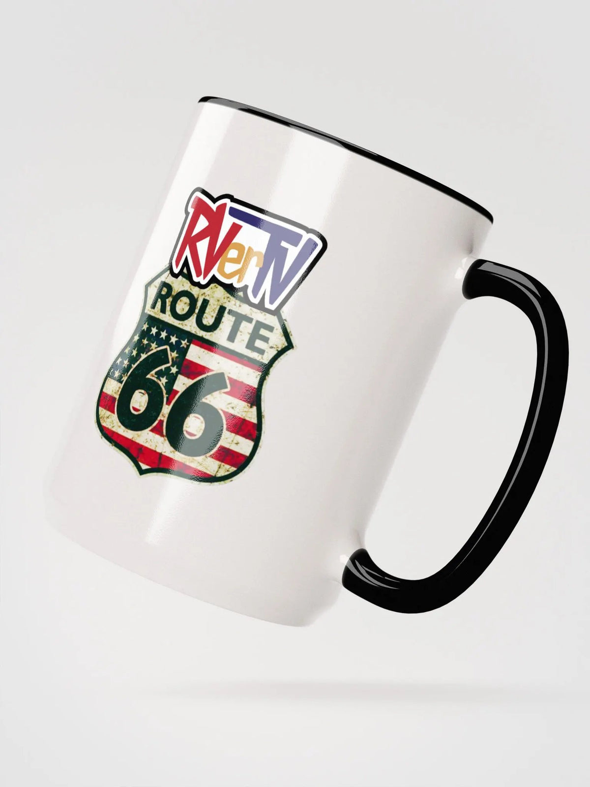 Route 66 Flag Emblem - Coffee Mug