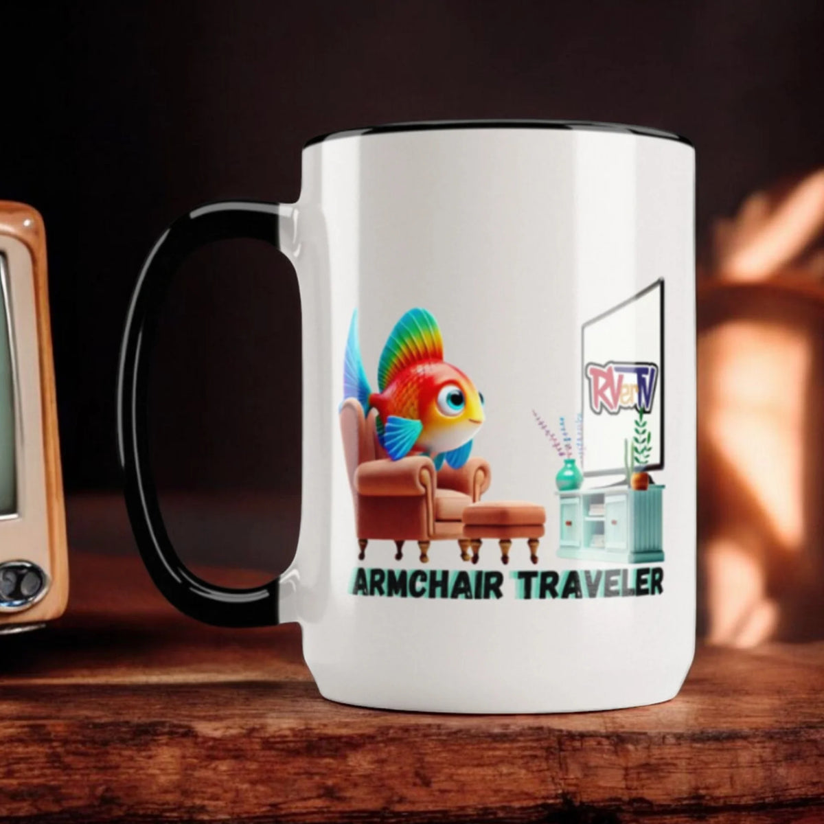 Armchair Traveler Fish - Coffee Mug