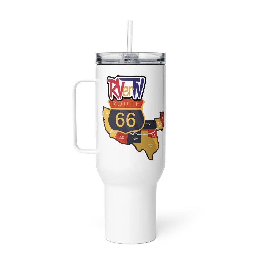 Route 66 Map - Travel Mug with Handle