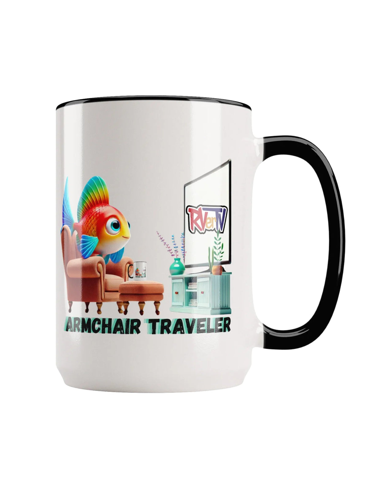 Armchair Traveler Fish - Coffee Mug