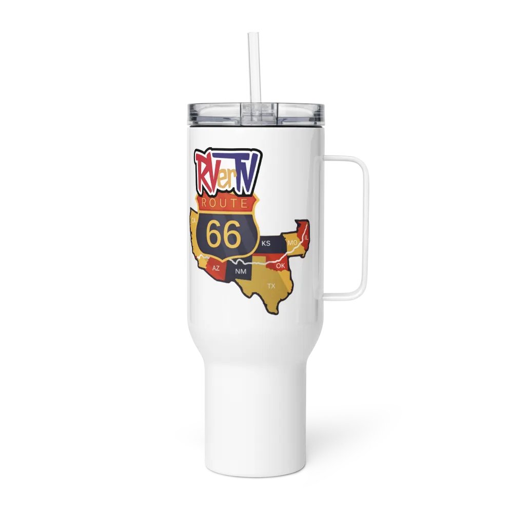 Route 66 Map - Travel Mug with Handle