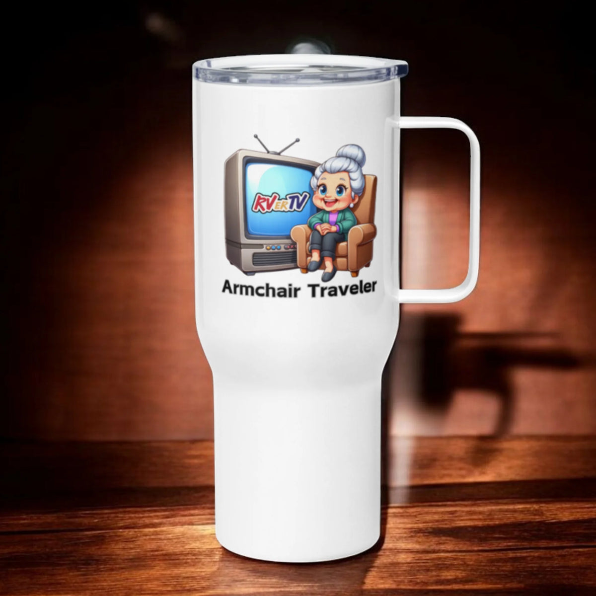 Armchair Traveler Grannie - Travel Mug with Handle