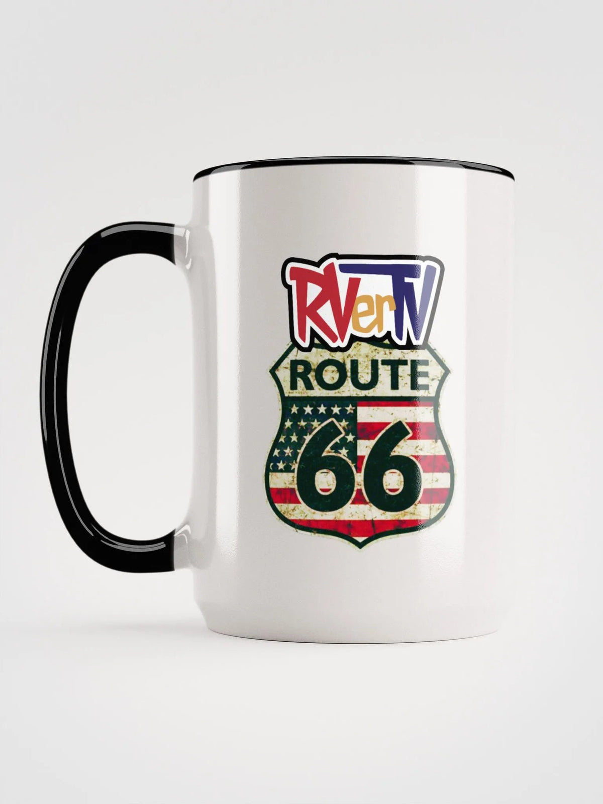 Route 66 Flag Emblem - Coffee Mug