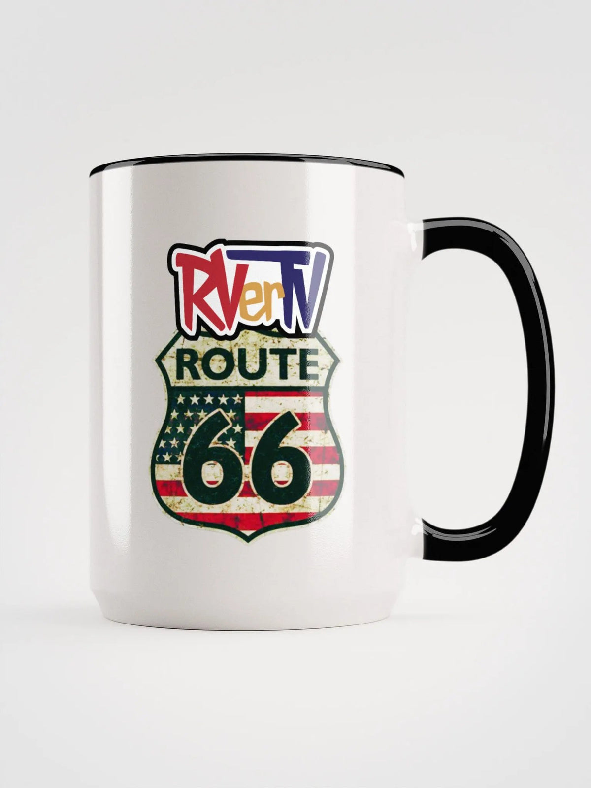Route 66 Flag Emblem - Coffee Mug