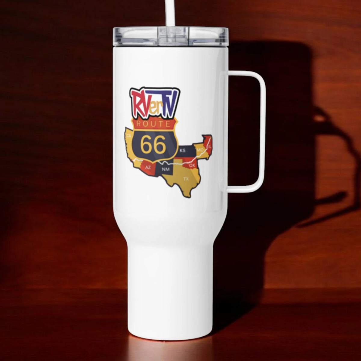 Route 66 Map - Travel Mug with Handle