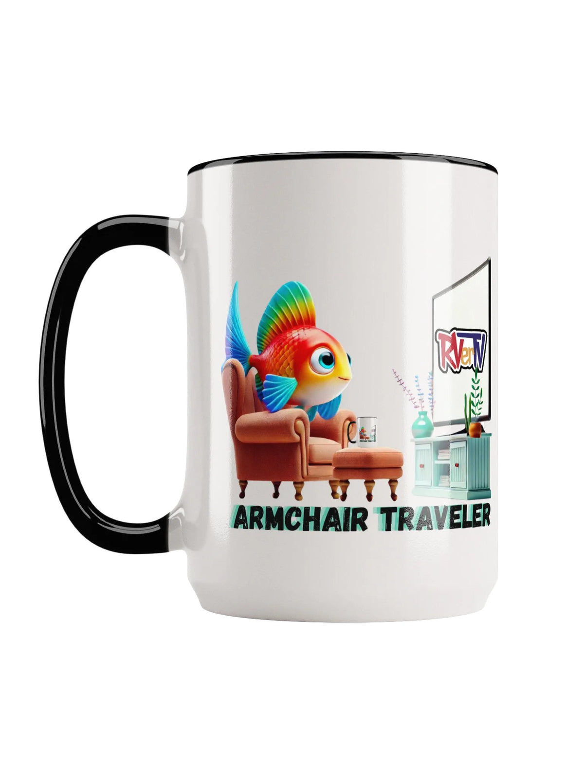 Armchair Traveler Fish - Coffee Mug