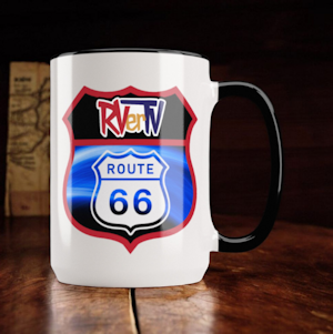 Route 66 with RVerTV - Coffee Mug