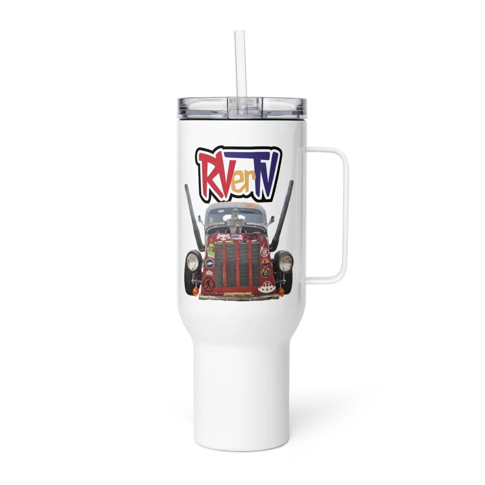 RVerTV with Hot Rod - Travel Mug with Handle