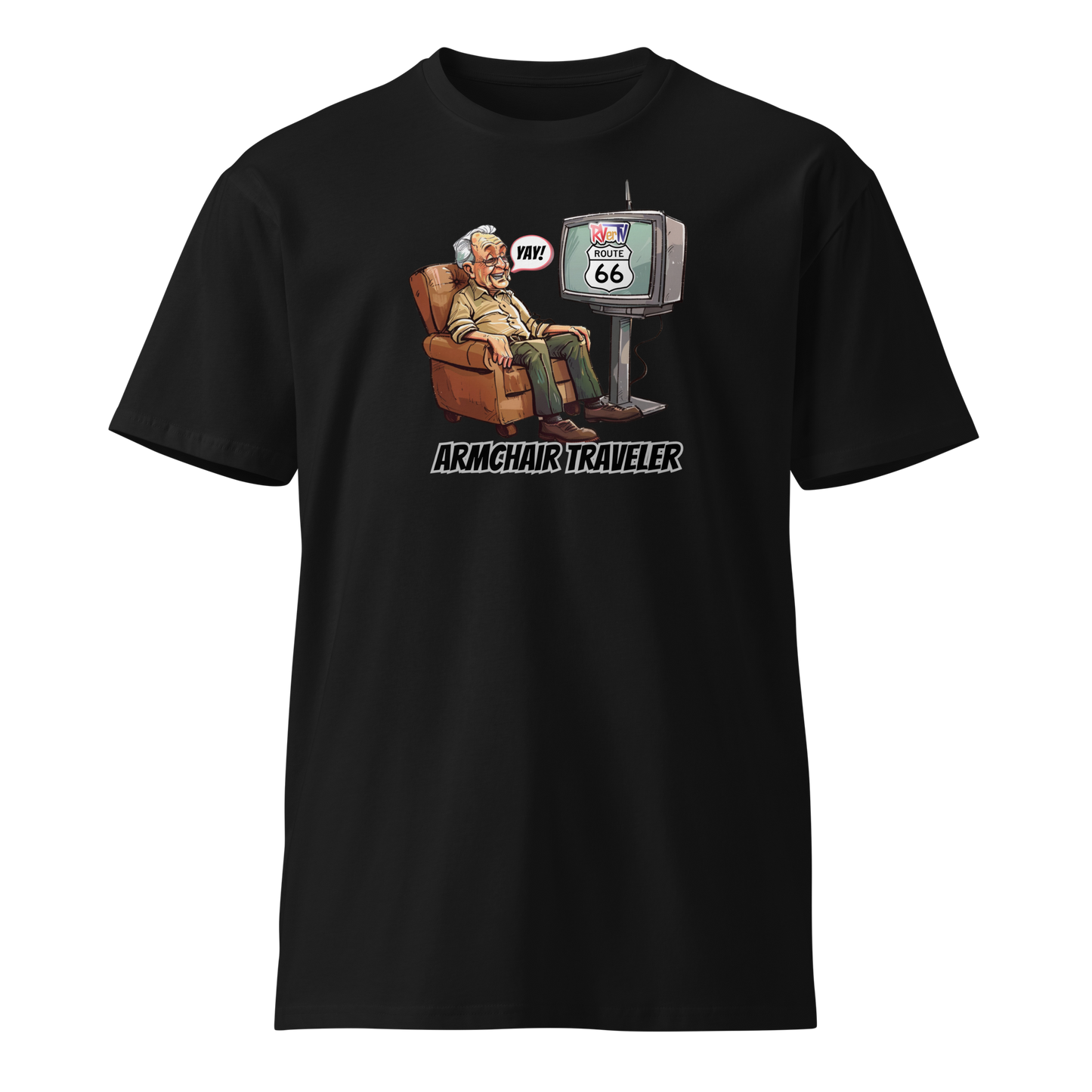 Armchair Traveler Grandpa - t-shirt