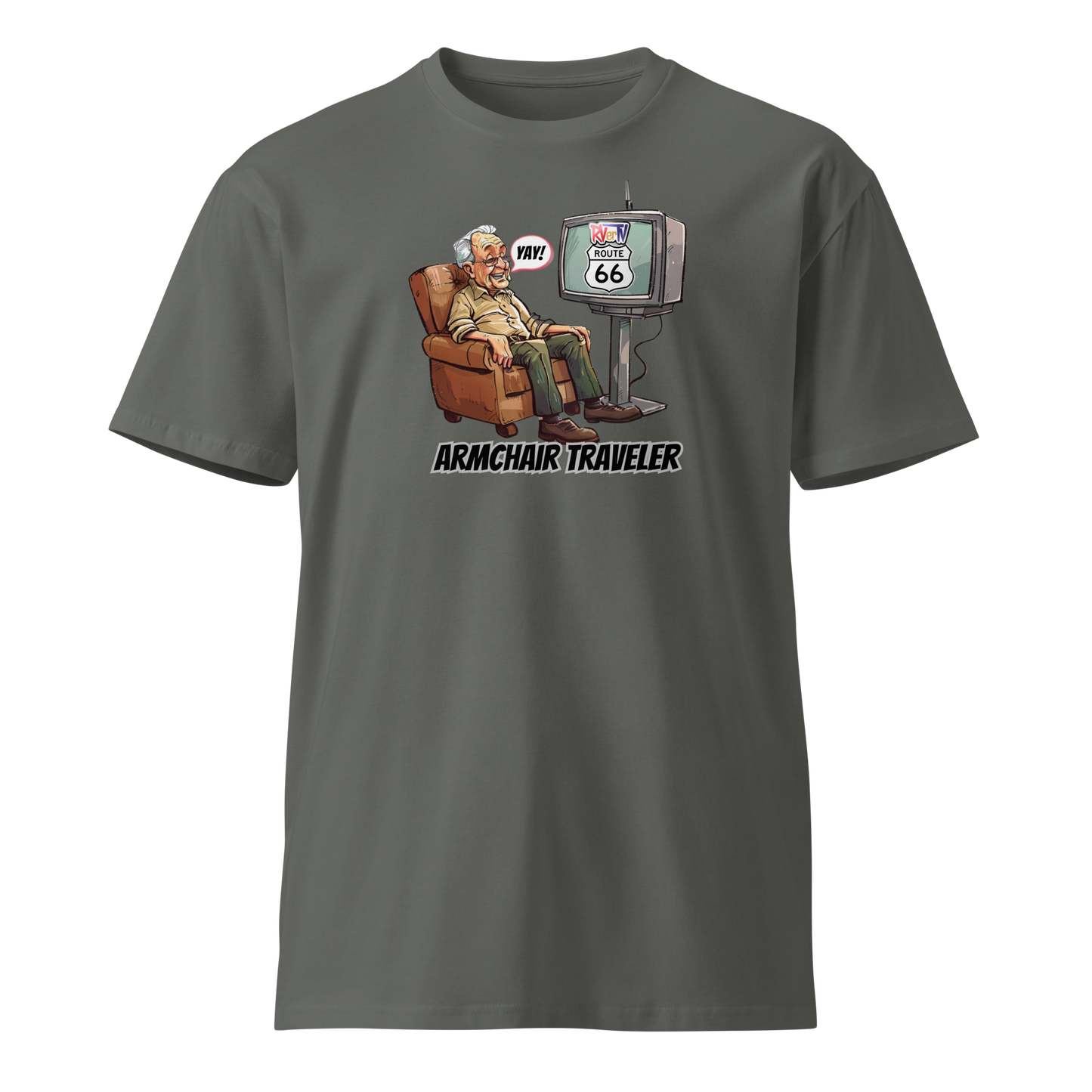 Armchair Traveler Grandpa - t-shirt