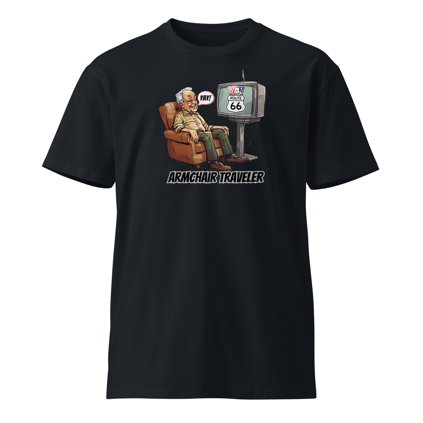 Armchair Traveler Grandpa - t-shirt