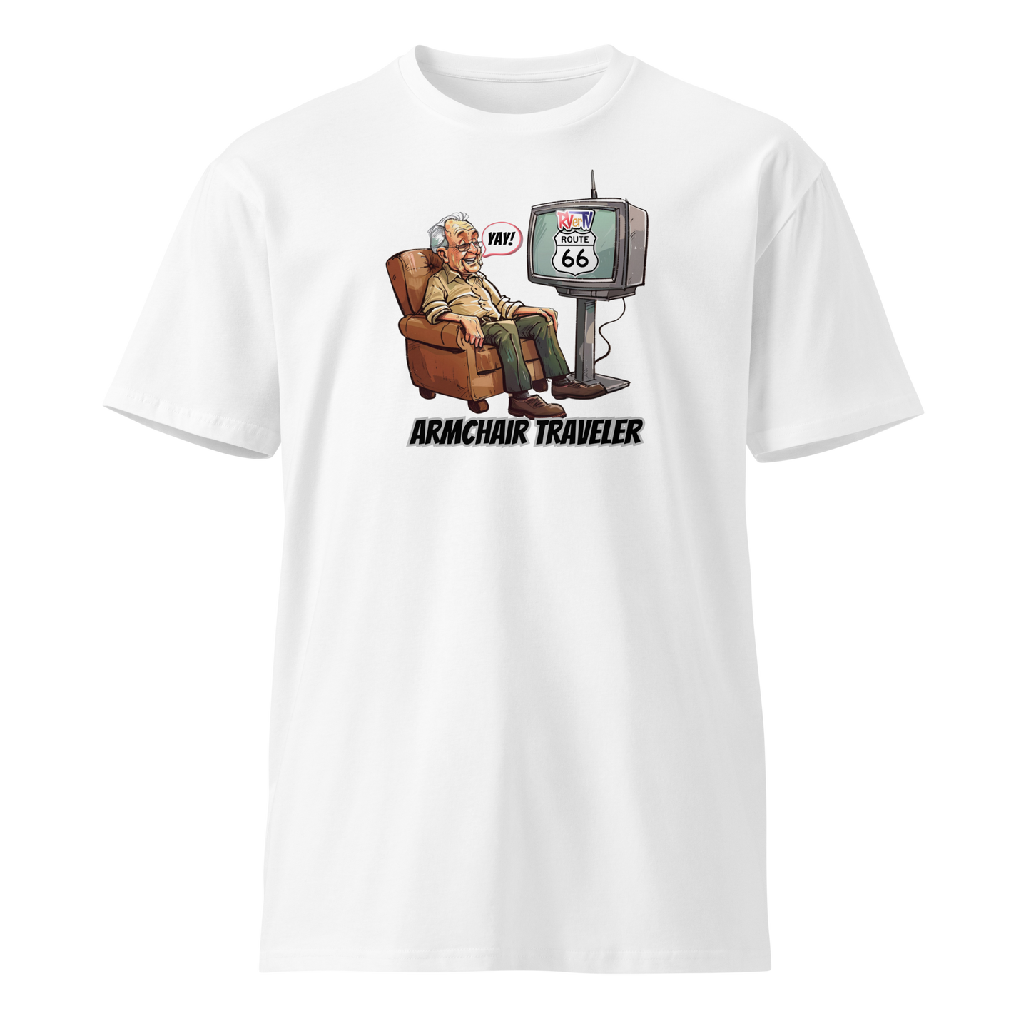 Armchair Traveler Grandpa - t-shirt