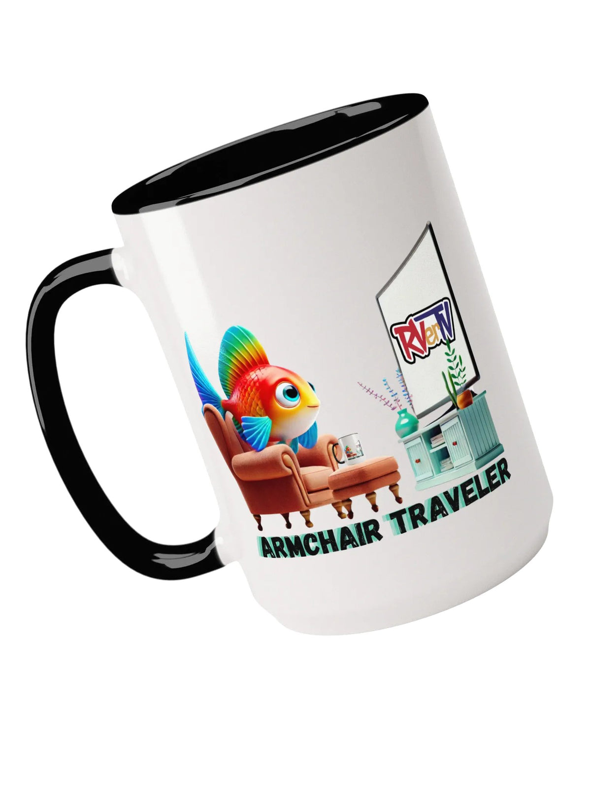 Armchair Traveler Fish - Coffee Mug